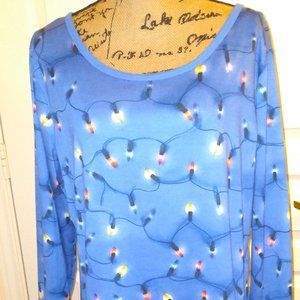 Blue, size XXL Christmas shirt-No brand name except on a tag, it mentions Target